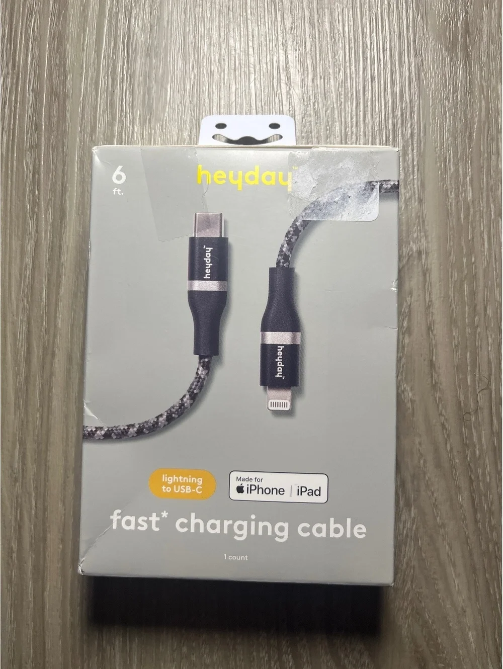 USB-C Fast Phone Charging Cable 6 ft for Apple iPhone and iPad by heyday New